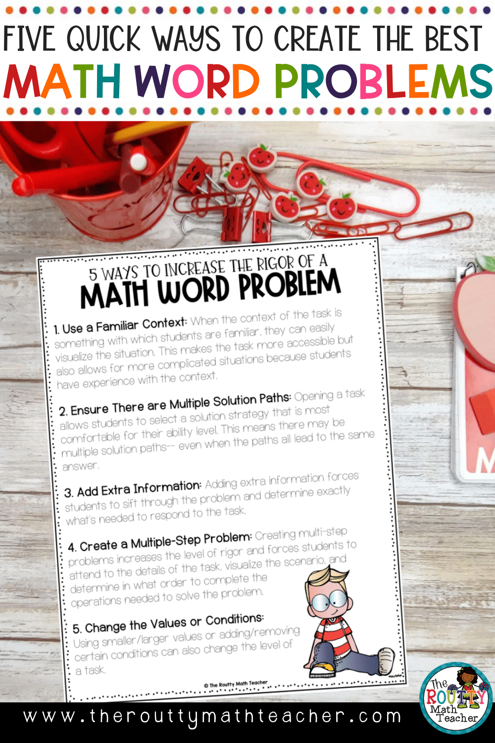 Math Word Problems: 5 Strategies To Increase Rigor | The Routty Math ...