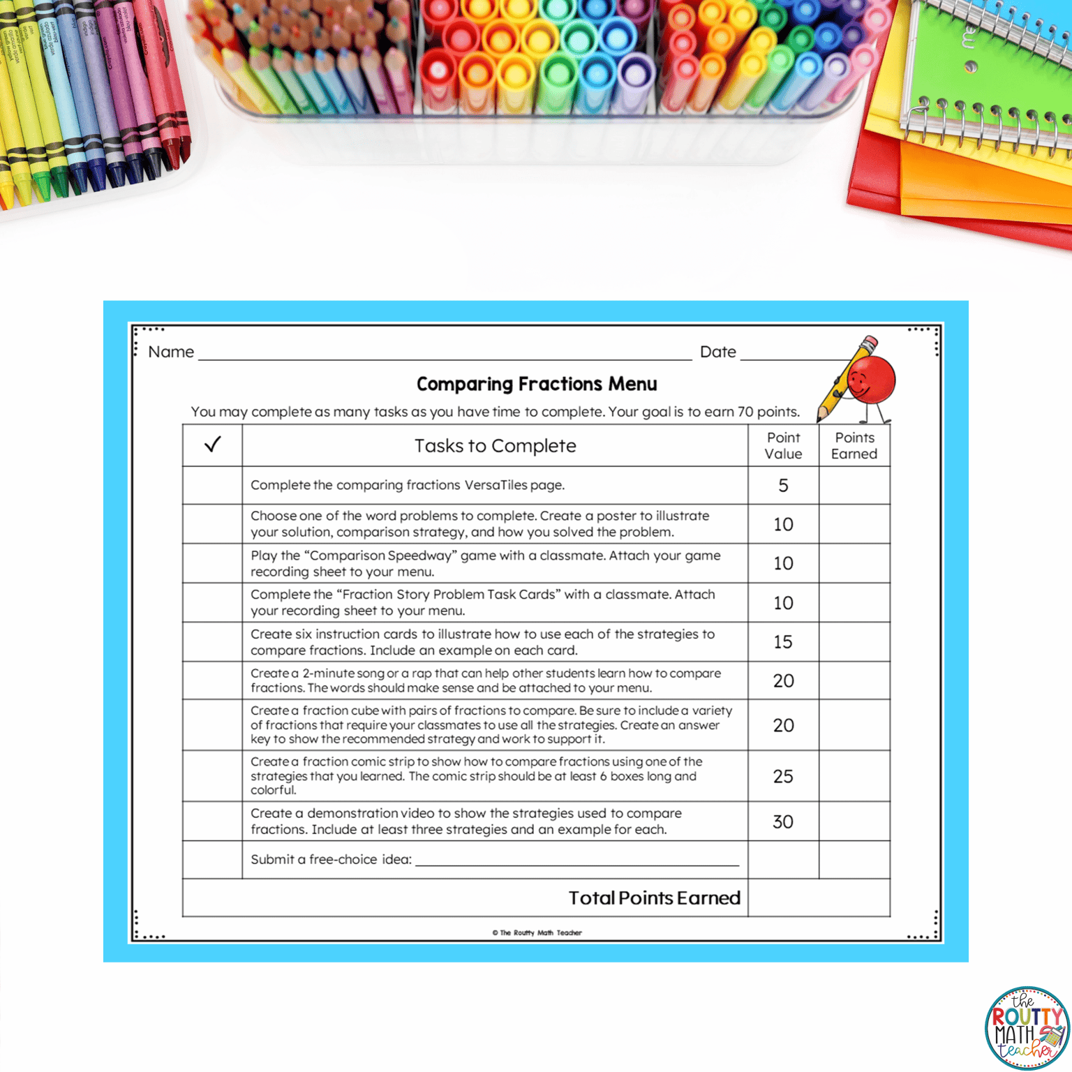 Differentiation in Math Class with Menus - The Routty Math Teacher